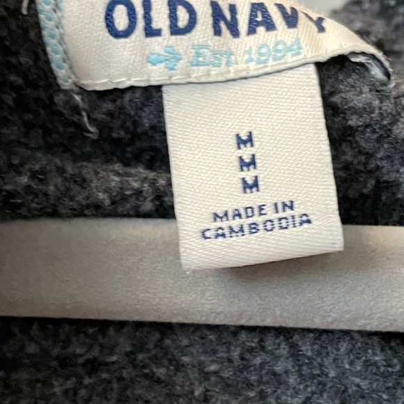 Old navy gray logo jacket hoodie - Picture 3 of 3